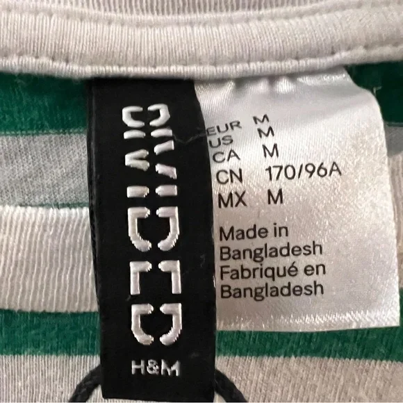 H&M Stripped Tie Hem Long Sleeve Top - Picture 3 of 3